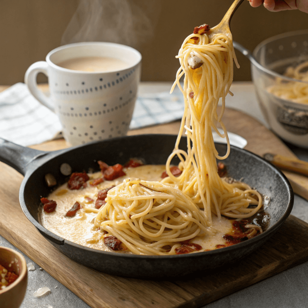 Step4 Spaghetti Carbonara