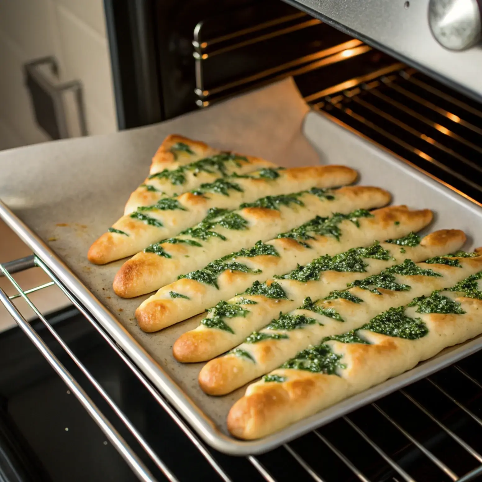 Step7 Christmas Tree Spinach Dip Breadsticks