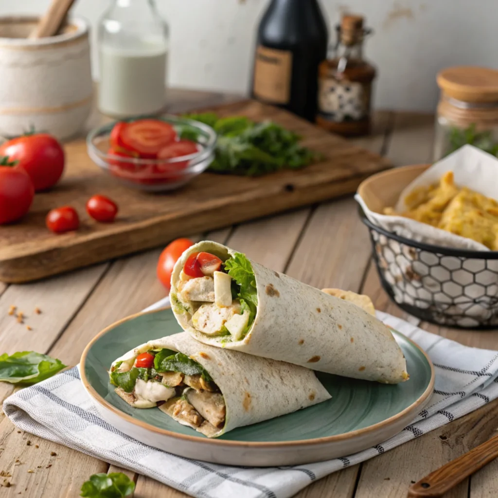 Veggie-Packed Chicken Caesar Wrap