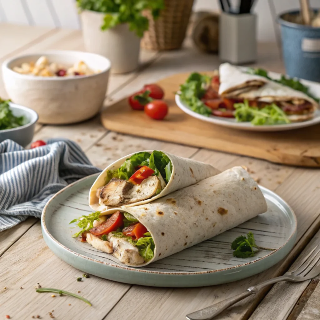 Veggie-Packed Chicken Caesar Wrap Recipe